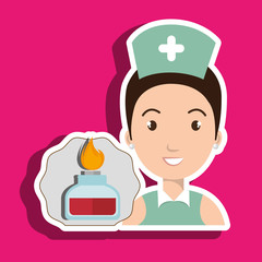 nurse laboratory chemistry vector illustration graphic eps 10
