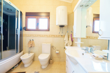 Interior of a bathroom in a villa