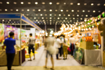 Blurred image of street market