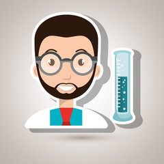 doctor laboratory tube chemistry vector illustration graphic