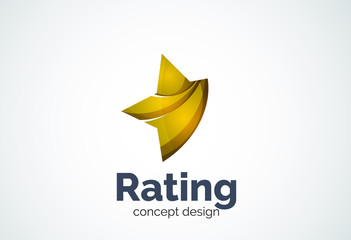 Star logo template, rating or best choice concept