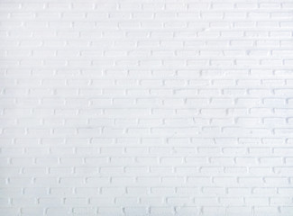 White brick wall background textured.