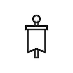 knight flag icon on white background