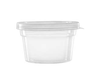 Plastic food container / Plastic food container on white background.