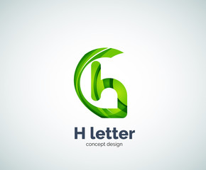 Abstract H geometric letter logo template