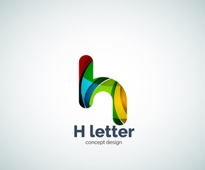Abstract H geometric letter logo template