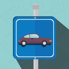 parking lot symbol notice vector illustration design
