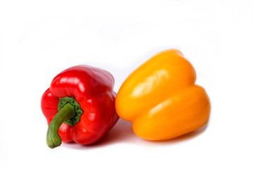 Paprika rot / gelb Gemüse Freisteller freigestellt isoliert