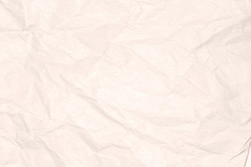 Recycled crumpled light brown paper texture or paper background for design with copy space for text or image.
