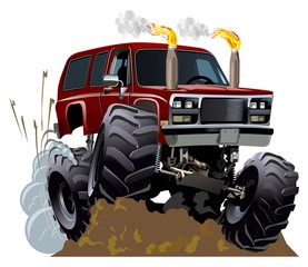 Cartoon Monster Truck. Available EPS-10 vector format with transparency effects for one-click repaint © Mechanik