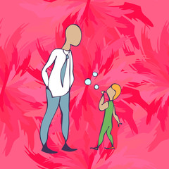 child and parent in the store