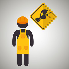 avatar worker protection tool vector illustration design