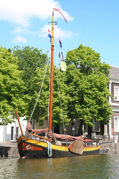 Historic Sailboat in Schiedam, Holland