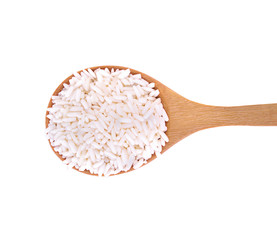 Basmati rice on a pile isolated on white background