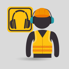 avatar worker protection tool vector illustration design