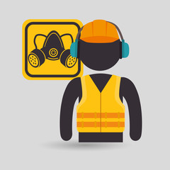 avatar worker protection tool vector illustration design