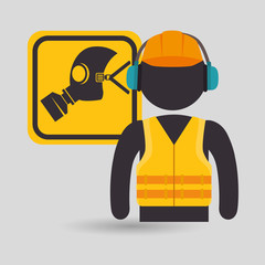 avatar worker protection tool vector illustration design