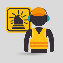 avatar worker protection tool vector illustration design