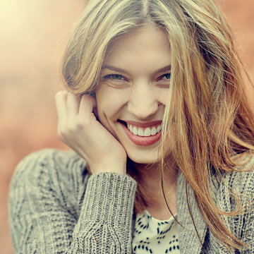Beautiful young woman smiling