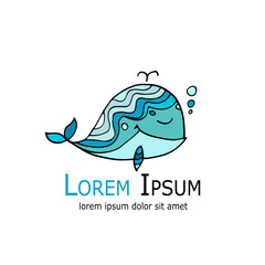 Whale logo, sketch for your design