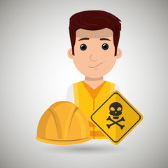 worker symbol danger vector illustration design eps 10