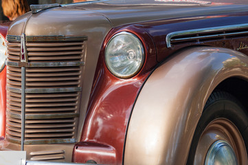 image of a front of a retro car