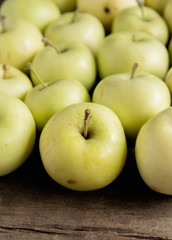 Closeup of many  juicy apple 