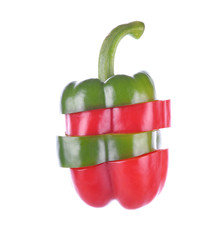Red and green bell pepper