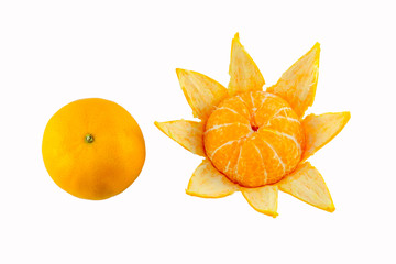 Orange peeled
