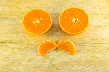 Orange half slice