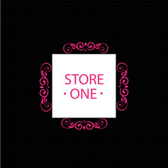 Fototapeta premium Luxury Logo template flourishes calligraphic ornament lines.
