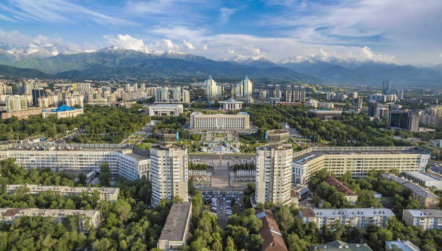 Almaty - Aerial view at The Republic Square