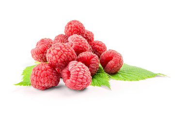 Sweet raspberry isolated on white background cutout