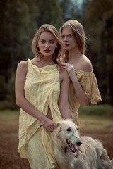 Horseback riding in the hunting grounds in linen clothes from fashion designers.