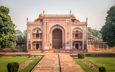 Gate to Itmad-Ud-Daulah's Tomb - Agra, India