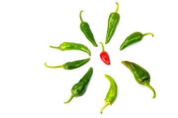 Chili pepper isolated on white background
