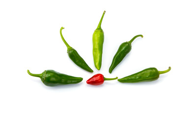 Chili pepper isolated on white background