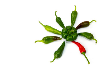 Chili pepper isolated on white background