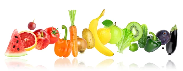 Crédence de cuisine en verre imprimé Légumes frais Fruits and vegetables