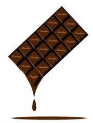 Dark Chocolate Bar Melting