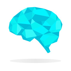 Blue  brain polygon design
