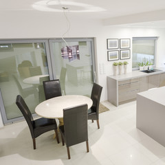 Kitchen with dining space