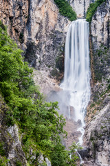 Fototapeta premium Boka waterfall in Bovec, Slovenia