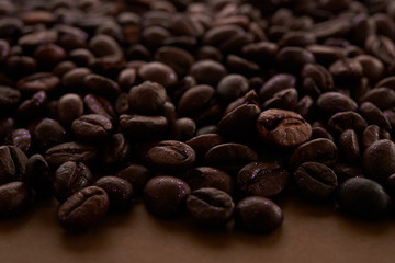 Wave of coffee beans