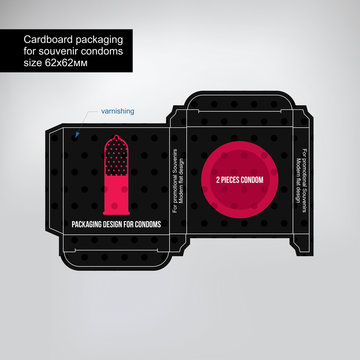 condom box design template