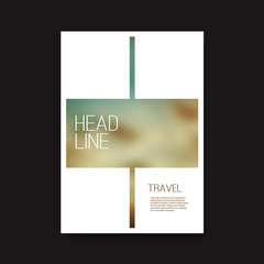 Fototapeta premium Flyer or Cover Design with Blurred Background 