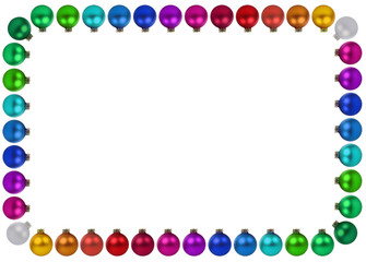 Weihnachtskugeln Weihnachten Dekoration Rahmen Textfreiraum Copy