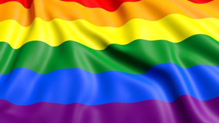 Fototapeta premium 3d rendering flag in rainbow colors