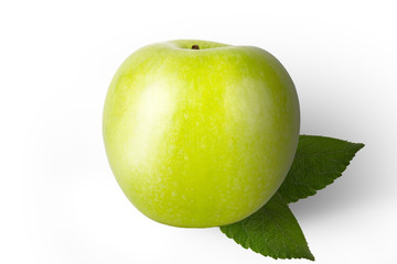 Fresh green apple isolated on a white background