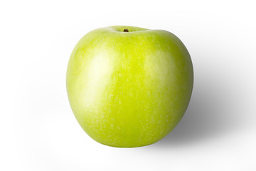 Fresh green apple isolated on a white background